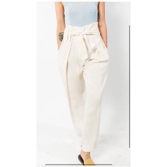 STUDIO NICHOLSON Bora Trousers Pleated Linen Blend Pant Belt Size 2 - Picture 3 of 12